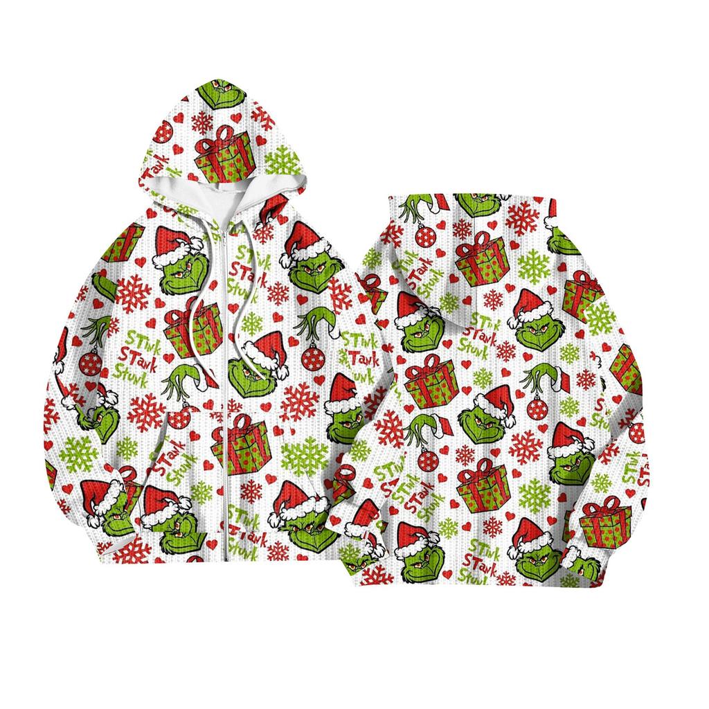 Women's Fashion Jacket Casual Printed Long-sleeved Hooded Cardigan Sweatshirts