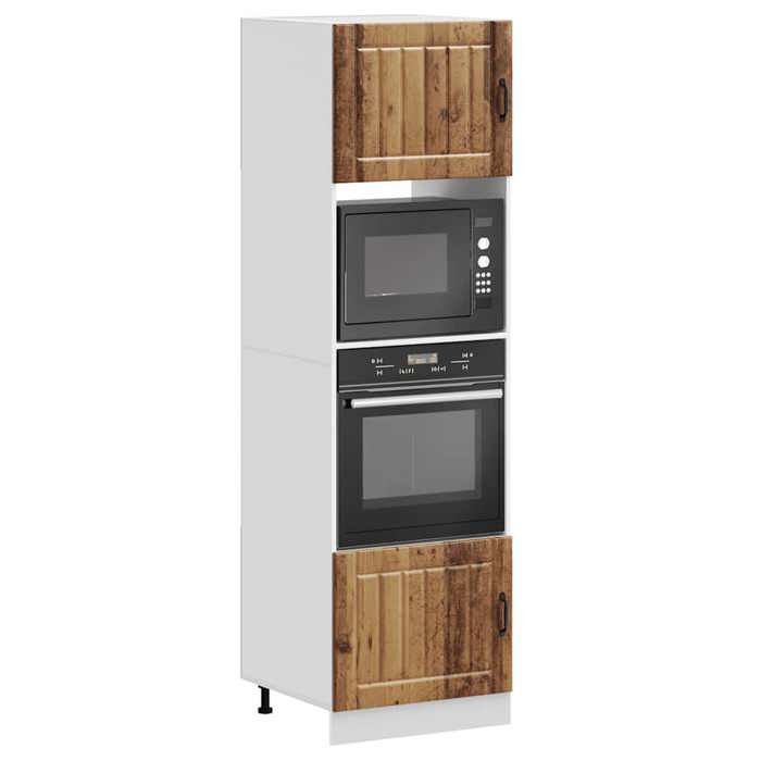 VidaXL Oven Cabinets 2 Pieces "Lucca" Old Engineered Wood 3315049