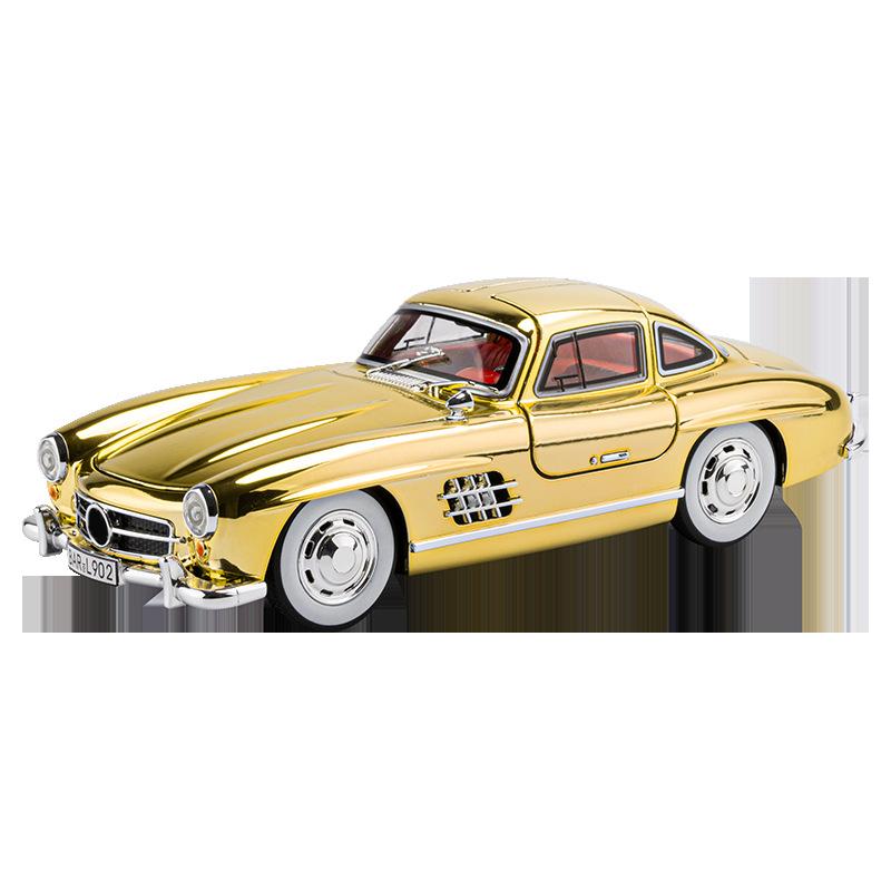 Car To 1:24 Large 300SL Classic Car Electroplating Version Simulation Alloy Car Model Ornament