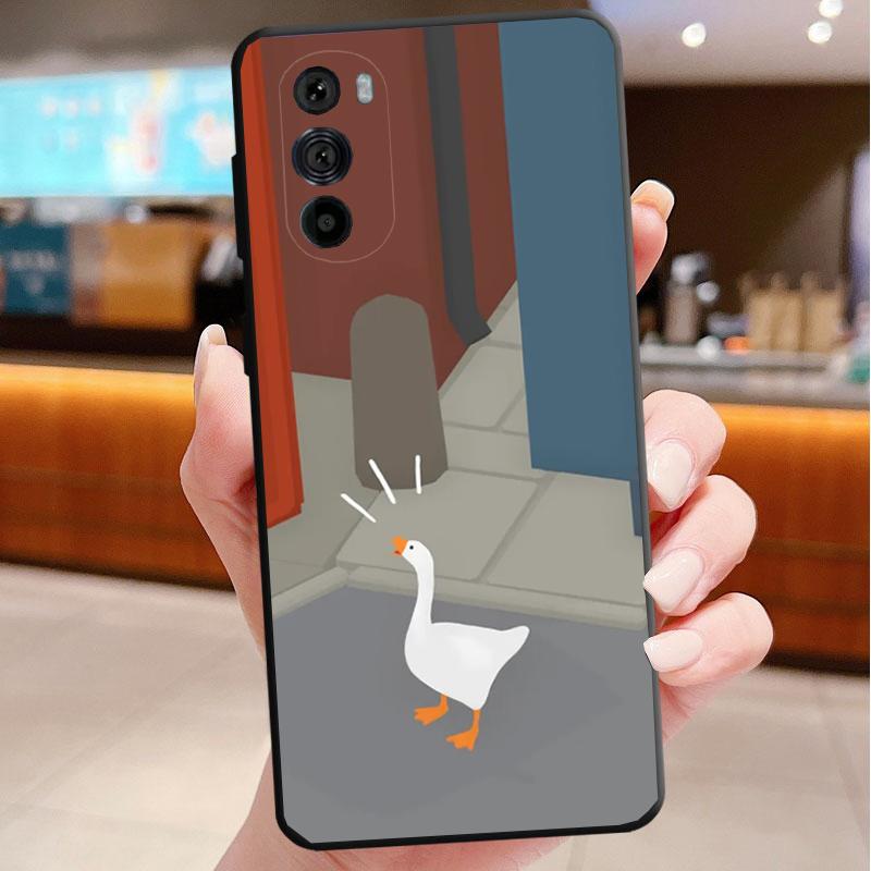 Cute Cartoon Goose Duck Phone Case For Motorola Edge 60 50 40 Pro 60 50 40 30 Ultra Neo Fusion Moto G Play G Stylus G Carcasas