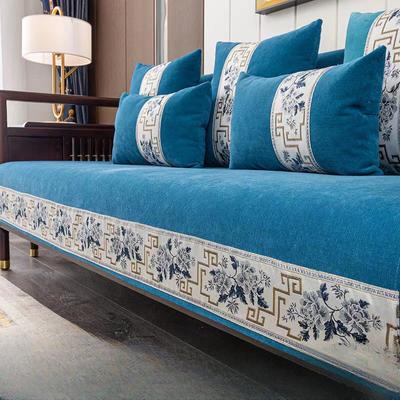 Four Seasons Perna pentru canapea din chenille chinezească Pernă pentru scaune din lemn masiv Husă anti-alunecare de culoare solidă