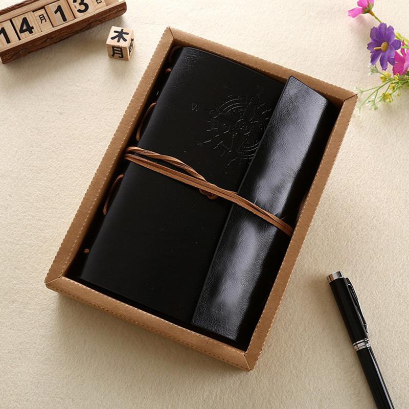Retro Notebooks & Journals Agenda Binder Sketch Book Leather Soft Cover 14X10Cm Replaceable Kraft Paper Inner Korean Stationery
