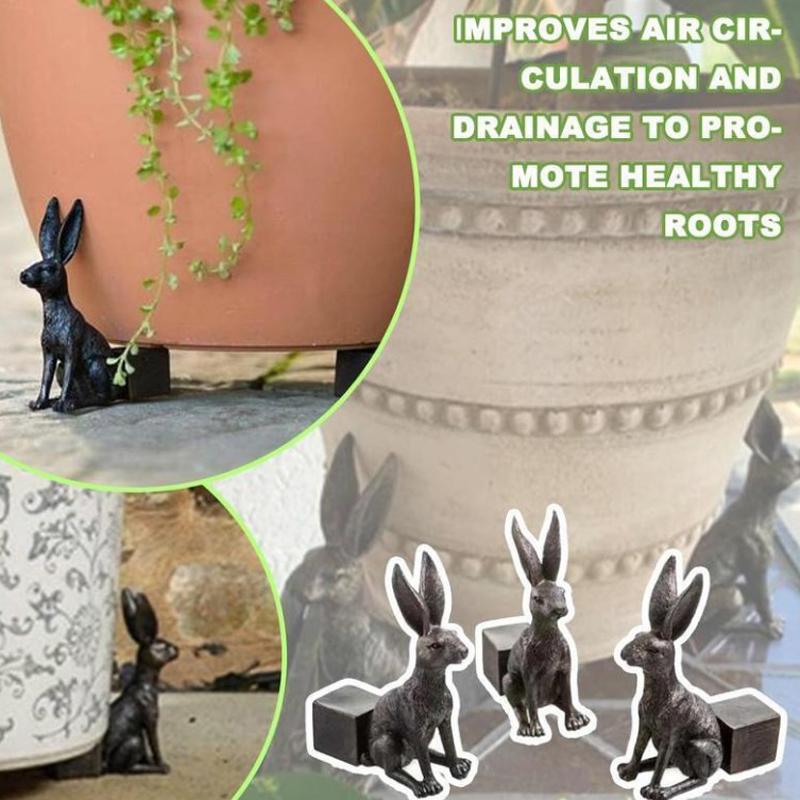 3Pcs Mini Plant Pot Feet Cat Dog Design Flower Pot Risers Holders Stand Holder