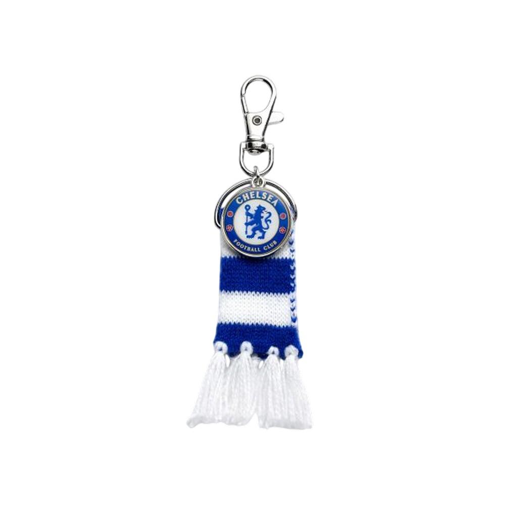 Chelsea FC Stripe Crest Keyring