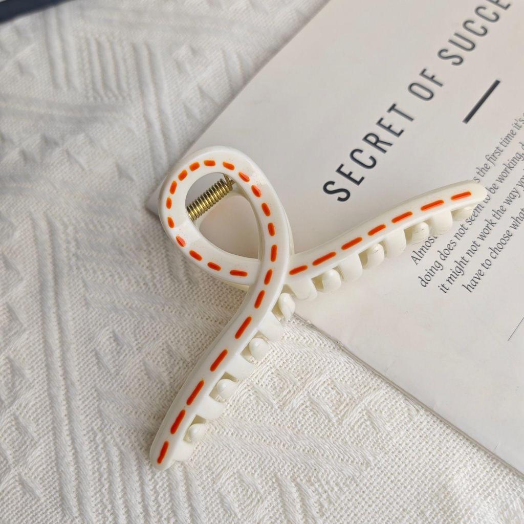 2025 Summer Hand-Painted 13cm Large Shark Hair Clip for Elegant Updos