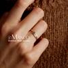 eManco Minimalist Gold-Plated Stainless Steel Geometric Couple Rings