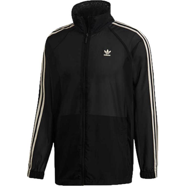 Adidas Originals WINDBREAKER Trench Coat Women s Black DU8172 40（XL）170/92A