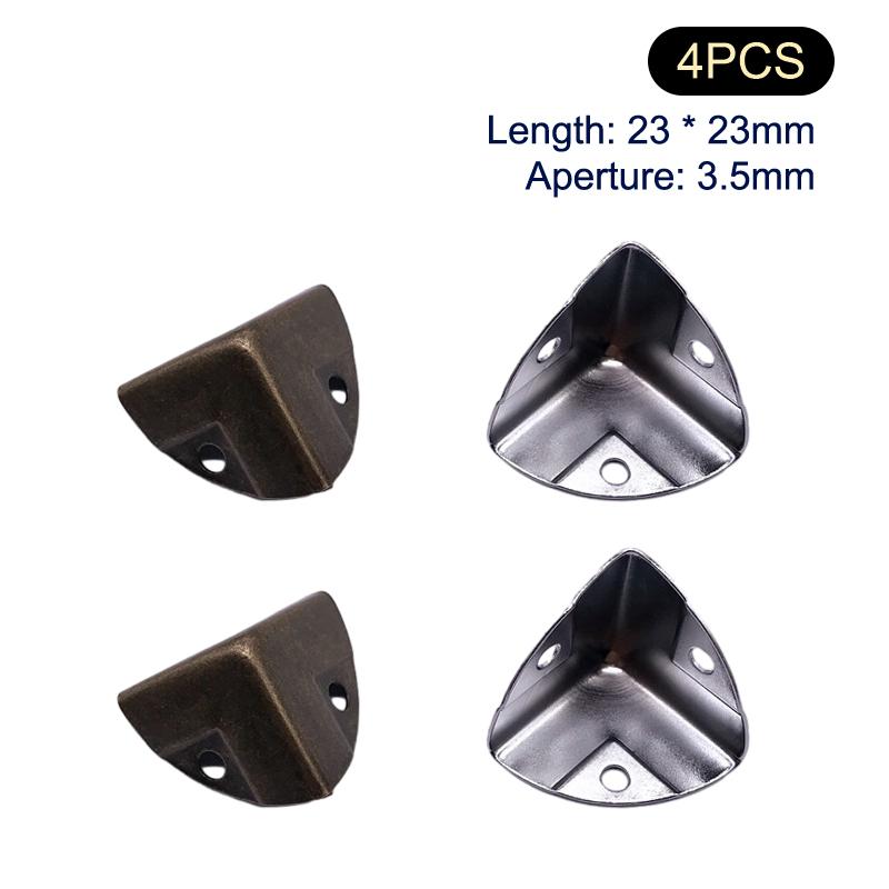 4 bucăți de protecție pentru colțuri din fier pentru colțul de masă husă de protecție pentru margini, cutie de bijuterii, cutie din lemn, picioare decorative, picior, colț metalic