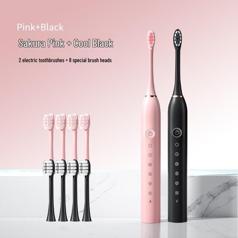 Enhanced Rechargeable Electric Toothbrush: Six-Speed Adult Couple Set with Travel-Friendly Soft Bristle Design