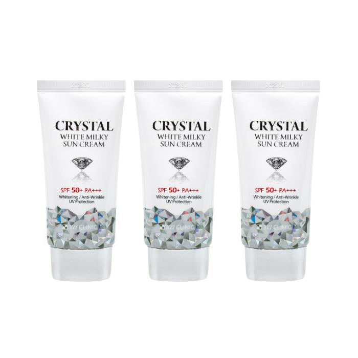 3w Clinic Crystal White Milky Sun Cream 50g (3 Options)
