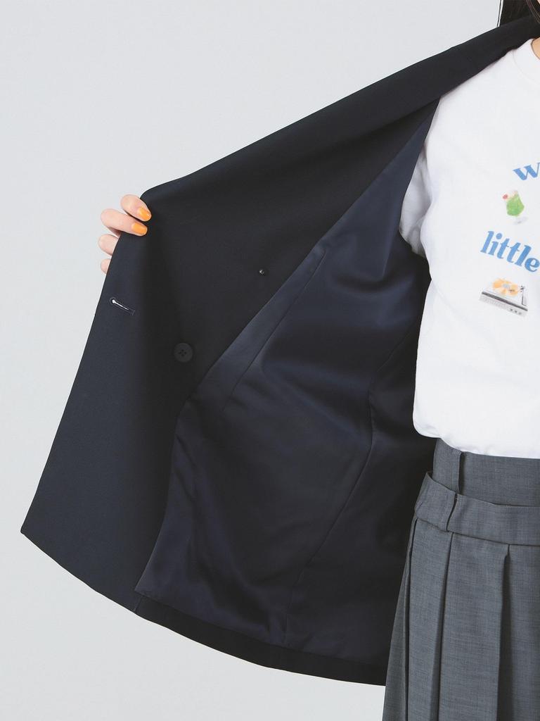 Ray Beams Women's 4-Button Double-Breasted Blazer, Navy