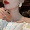 Vintage Imitation Pearl Earrings Without Piercing Exaggerated Fashion Earrings for Women
