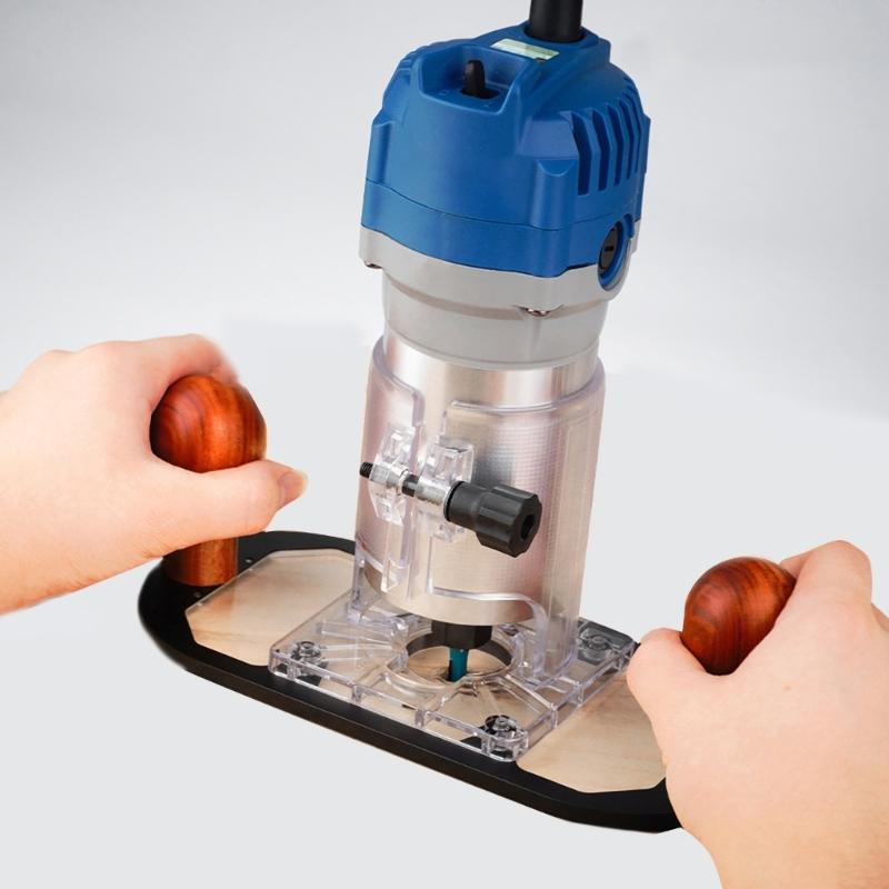 Wood Router Base for Edge Guide Woodworking Trimming Machine Milling Grooved Flip Engraving Trimming Opening Milling Base