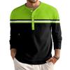Men's Loose Casual Button Down Collar Long Sleeve Top