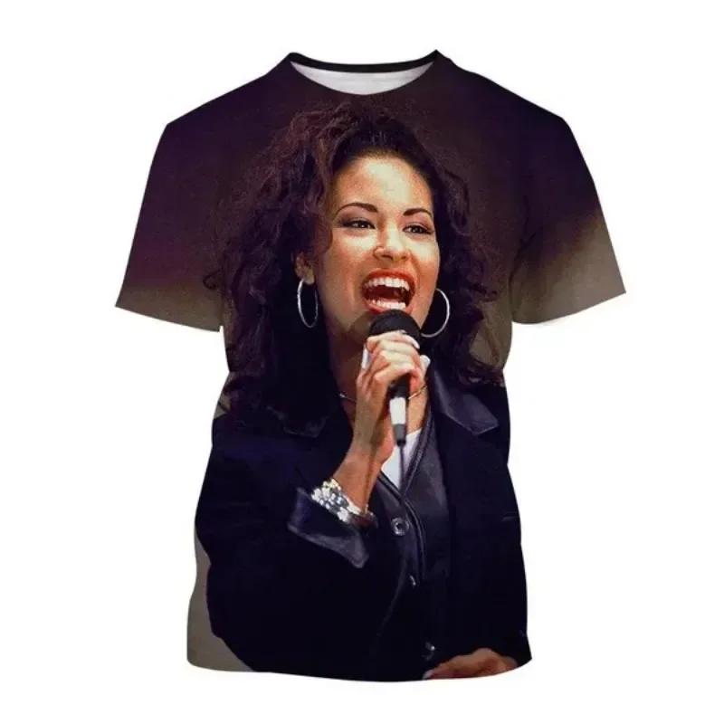 Selena Quintanila Large Size 3D Print Sports et Fashion Casual Short-sleeve