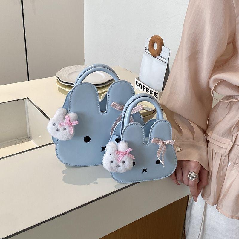 Kawaii Miffy  Handbag Premium Texture Cute 3D Bunny Shape Crossbody Bag Sweet Cartoon Single Shoulder Tote Versatile Gift