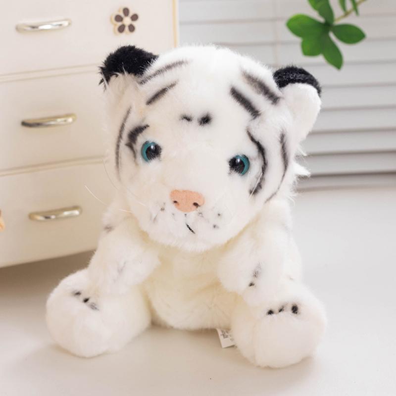 6 Kinds Tiger Plush Puppet Cute Brown White Cartoon Forest Animal Interactive Plushie Tell Story Education Stage Prop Gift