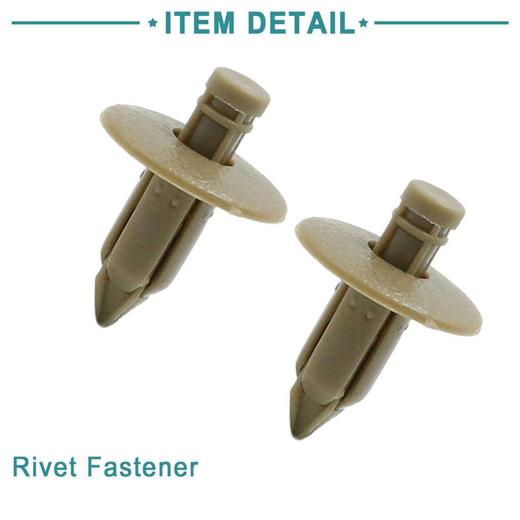 ACROPIX 20pcs Push In Car Door Trim Fender Rivet Retainer Clip Universal 7mm Hole Diameter Beige