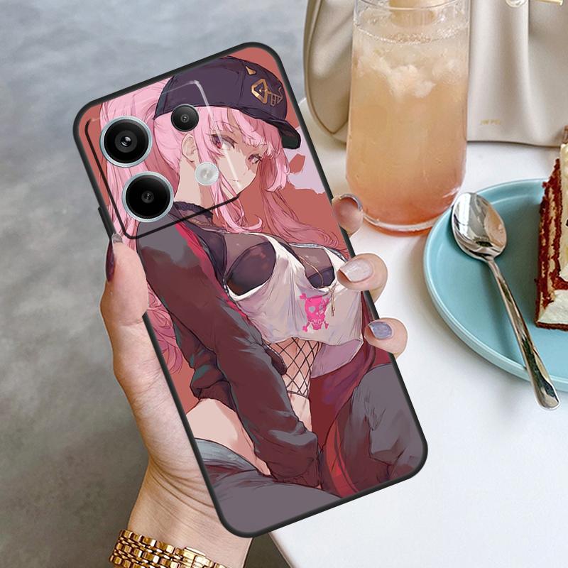 Hololive Mori Calliope Case For Xiaomi Redmi Note 13 Pro 12 11 10 9 Note 12S 10S 11S 9S Redmi 12 10C 12C 13C Cover