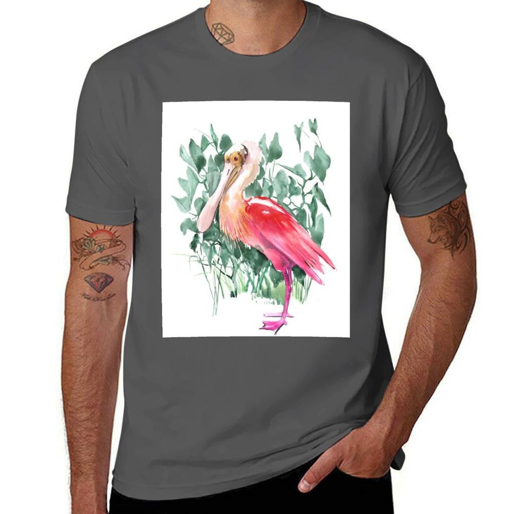 Roseate Spoonbill Tshirt Antiwrinkle Short Sleeve Tshirt