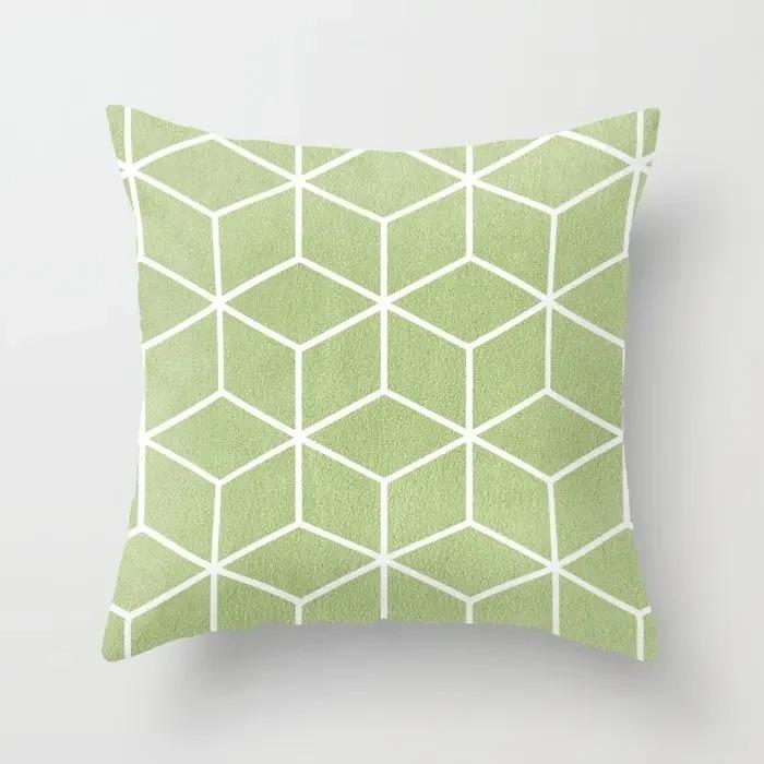 Geometric Cube Print Pillowcase Car Ornaments Office Living Room Home Pillowcase