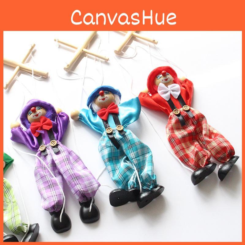 Children Marionette Clowns Shadow Doll Handicrafts Wooden Toys Kids Cute Gift