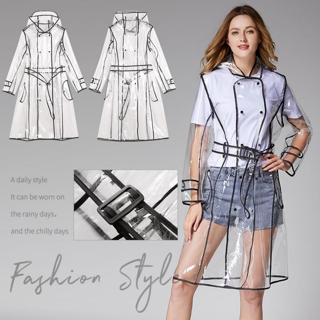 JYZ Transparent Long Rain Cycling with Storage One Size Fits Perfect for and Outdoor Activities Women's Raincoat, Men's Raincoat, Suit, Rainwear,