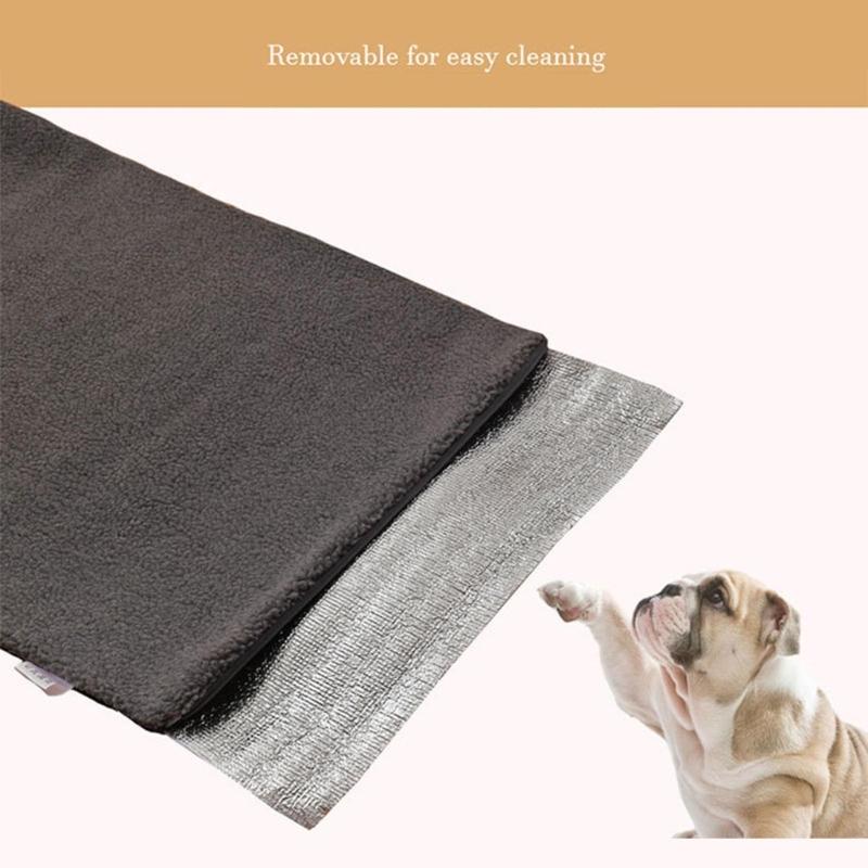 Removable Pet Sleeping Mat Self Heating Dog Bed Mat for Small Medium Dogs Cats Comfortable House Accessory Anti Slip