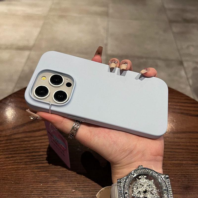 Trendy Flüssigsilikon Vollumwicklung Rutschfeste und sturzsichere iPhone Hülle iPhone14 15 Pro Max 14 plus 15 plus 16 plus iPhone 11 12 13 Hülle