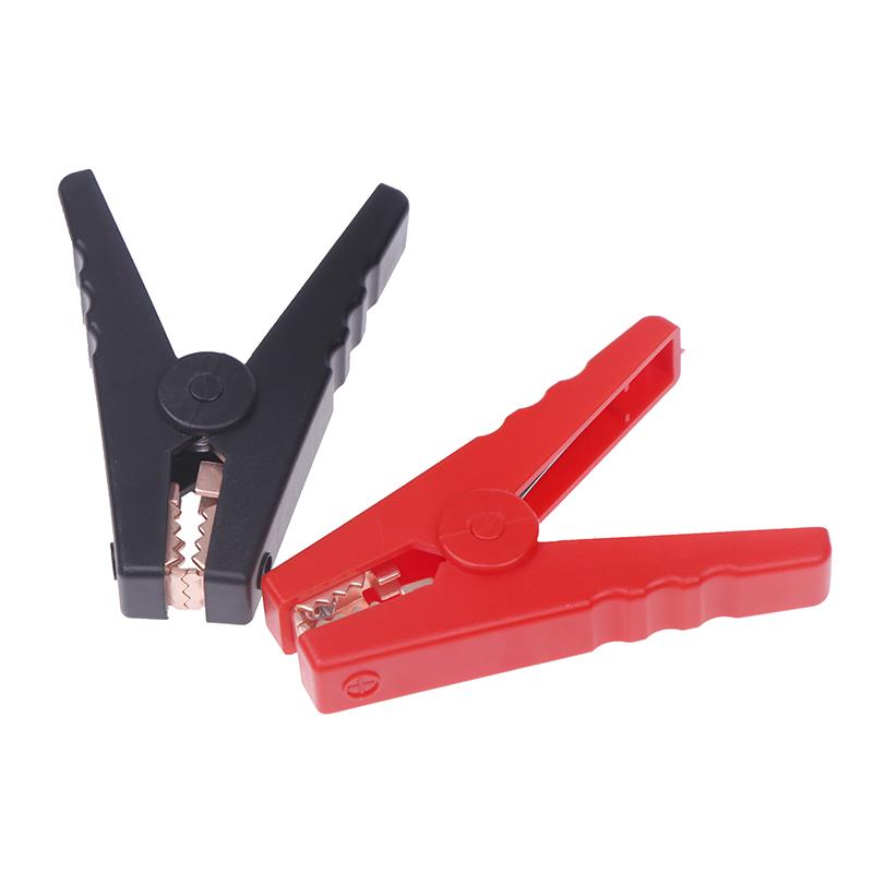 2Pcs 100A Crocodile Alligator Clips Car Battery Chargers Insulated Clamp Plastic Handle Test Alligator Clip For Electric Project