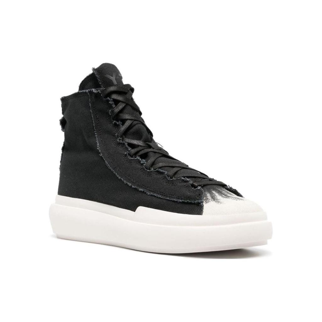 Y-3 Nizza Hand-Painted Canvas Sneakers Durable High-Top Skate Shoes Unisex Sneakers Black IF7791