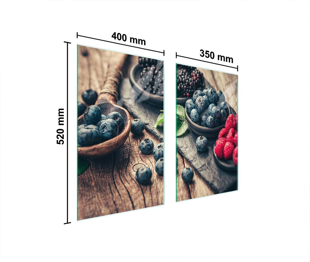 SZKLANA PŁYTA OCHRONNA NA KUCHENKĘ 75x52 OWOCE