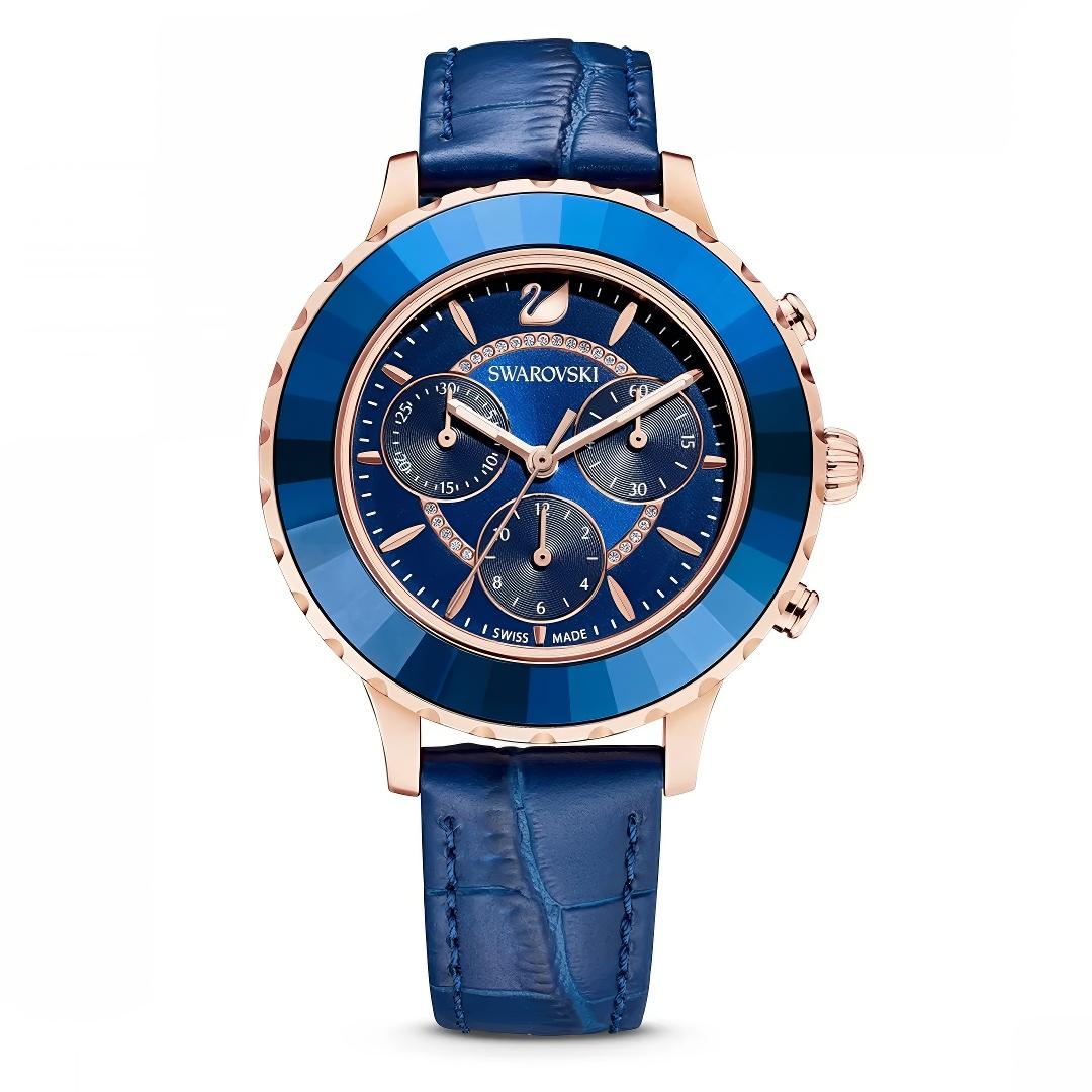 SWAROVSKI Montre  5563480 Octea Lux Chrono Bleu pour Femme 39