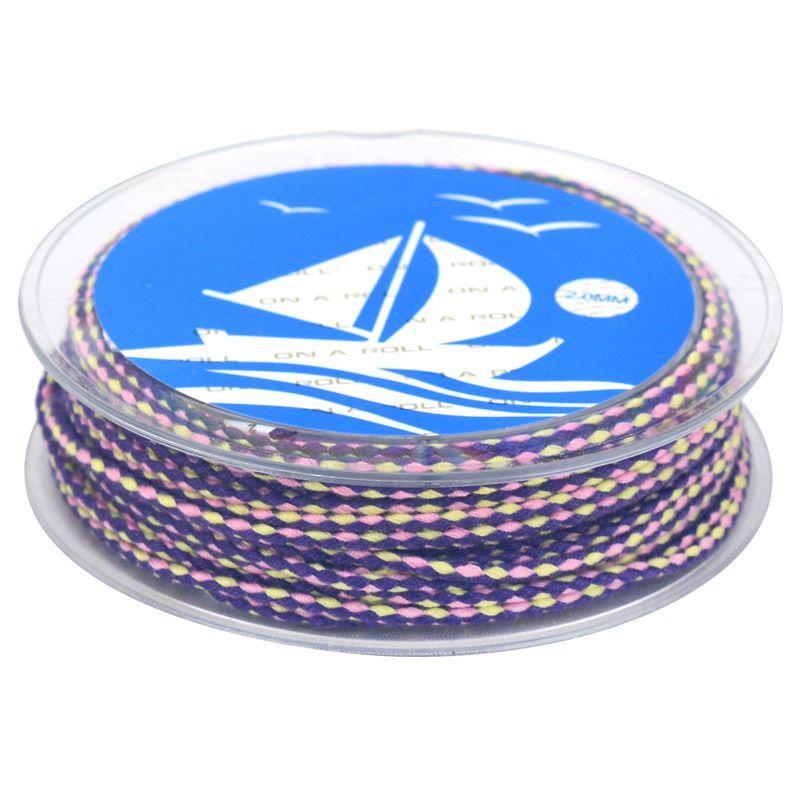 Colorful Carrying Strap Braided Rope Hand-Made Cotton Threads Handcraft Braiding Rope Braided Rope Bracelet Braiding Thread Crafts Tassel DIY Material