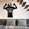 Metal Wall Art Personalized Football Player Sign Home Sports Decor Gift
