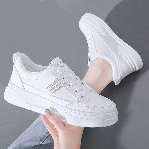 Shoes women 2025 spring and autumn new sports shoes Korean version versatile Korean version student flat bottom Internet celebrity white shoes board s