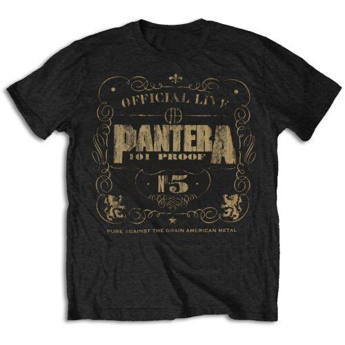 

Черная футболка унисекс Pantera из 101% винтажного логотипа с металлическим роком S