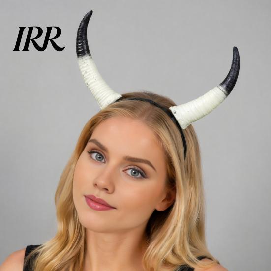 Retro Simulation Horn Headband Halloween Ram Headband, Detachable Devil Headpiece for Flexible Carnival Party, Festival Cosplay Hair Accessory, Stage