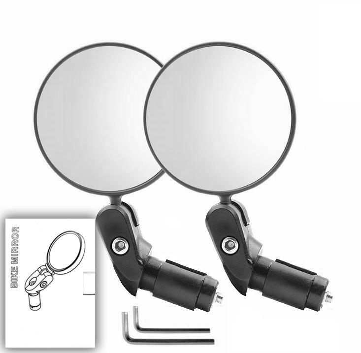 2pcs Universal Bicycle Rearview Mirror Adjustable Wide Angle Handlebar Rear View Mirror For Mtb Road Bike Cycling Accessories
