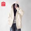 MINISO Women's Casual Hooded Zip-Up Sweatshirt