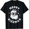 Merry Rizzmas Kids Teens School Funny Christmas Santa Claus T-Shirt
