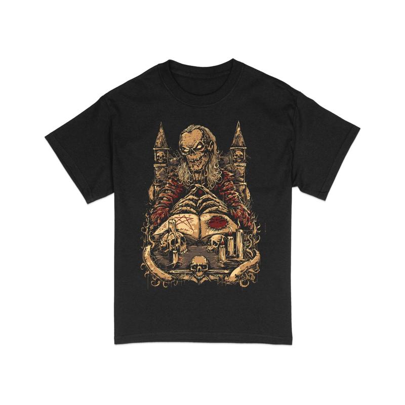 Fantasy Monster Book Castle T Shirt Unique Clothing Creepy Novelty For Lovers Horror Fan Apparel