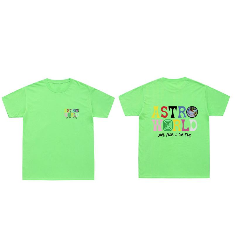 2023 Hip Hop T Shirt Unisex Women Hip Hop  ASTROWORLD Harajuku Cactus Jack T-Shirts LOOK MOM I CAN FLY Letter Print Tees Tops