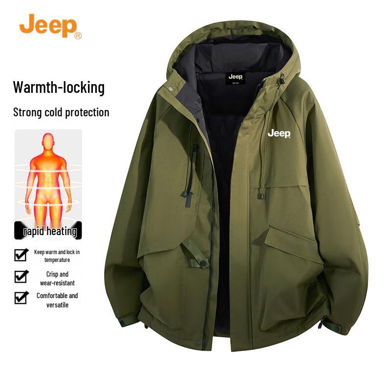 Jeep Men's Hooded Winter Padded Jacket