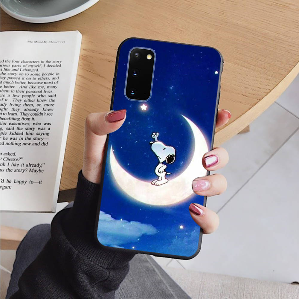 AN12 Snoopy Black Case for Xiaomi Poco X6 M5 M6 F5 F6 F1 C65 C55 C50 C51 C40 Redmi Note 7 8 14C A3X 13C 12C 11 10A 9C Pro Sofe Cover
