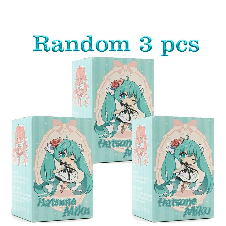 6Pcs Q Version Hatsune Miku Anime Action Figurine  Pvc Model Collection Dolls Desktop Decoration Kids Toys Birthday Gifts
