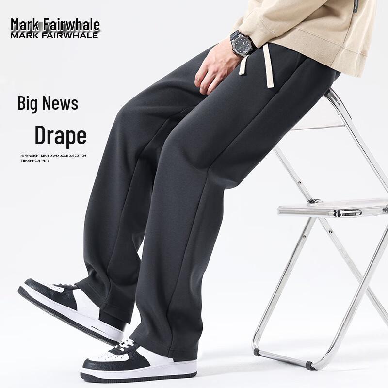 Mark Hua Fei Men's Heavyweight 330g Straight-Leg Casual Sweatpants