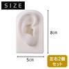 NOELAMOUR Silicone Ear Models, Set of 1 (Left and Right), Realistic Ear Models for Piercings (White)