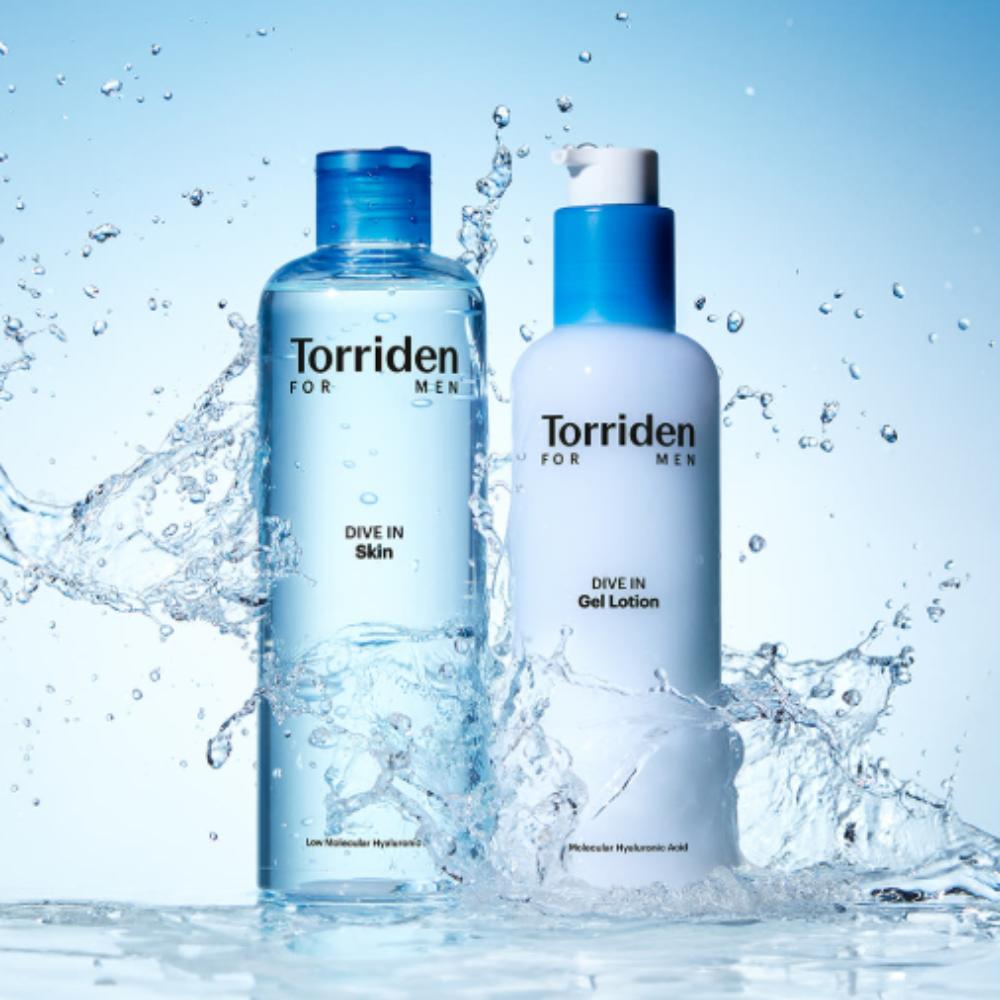 Torriden Dive In For Men Tonik do Skóry 300ml & Żelowy Balsam 200ml – Nawilżający Duet do Pielęgnacji Męskiej Skóry