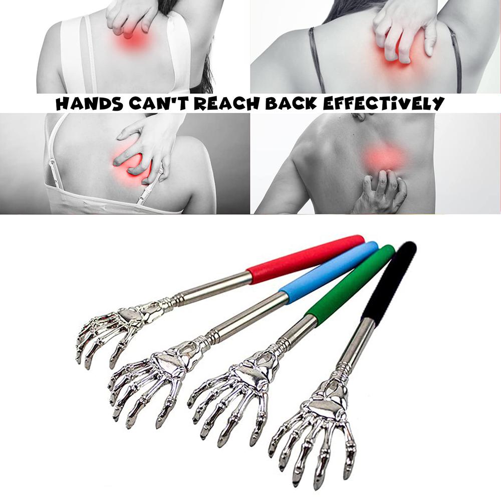 Portable Stainless Steel Back Scratcher Telescopic Scratching Massager with Comfort Grip Handle Health Product Hackle Handicraft